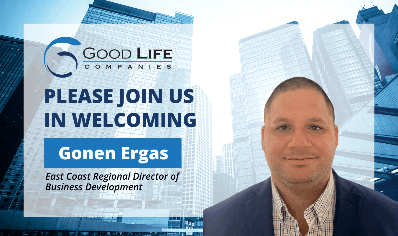 Image features Gonen Ergas, the new East Coast Director of Sales for Good Life