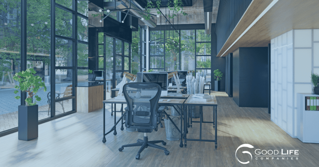 An open and airy financial advisor office space