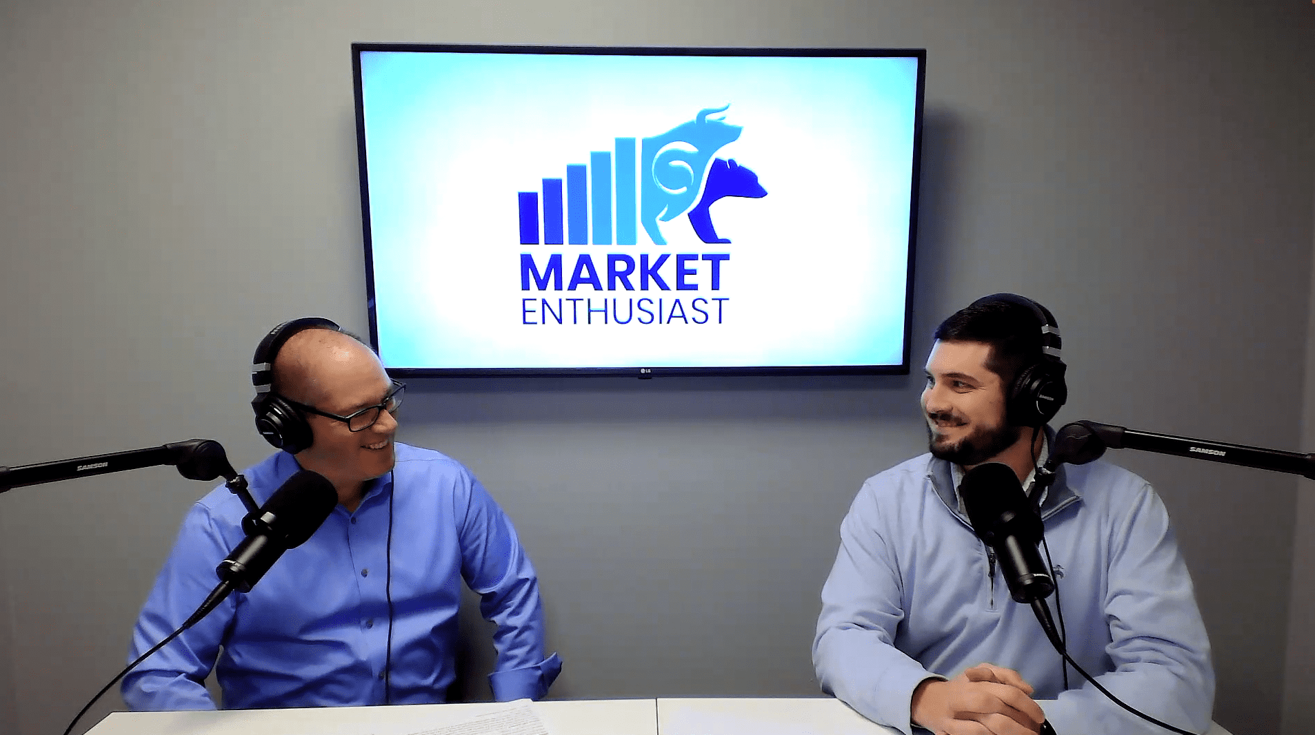Chris Needs and Noah Brooks talk all things market during a recording of their podcast