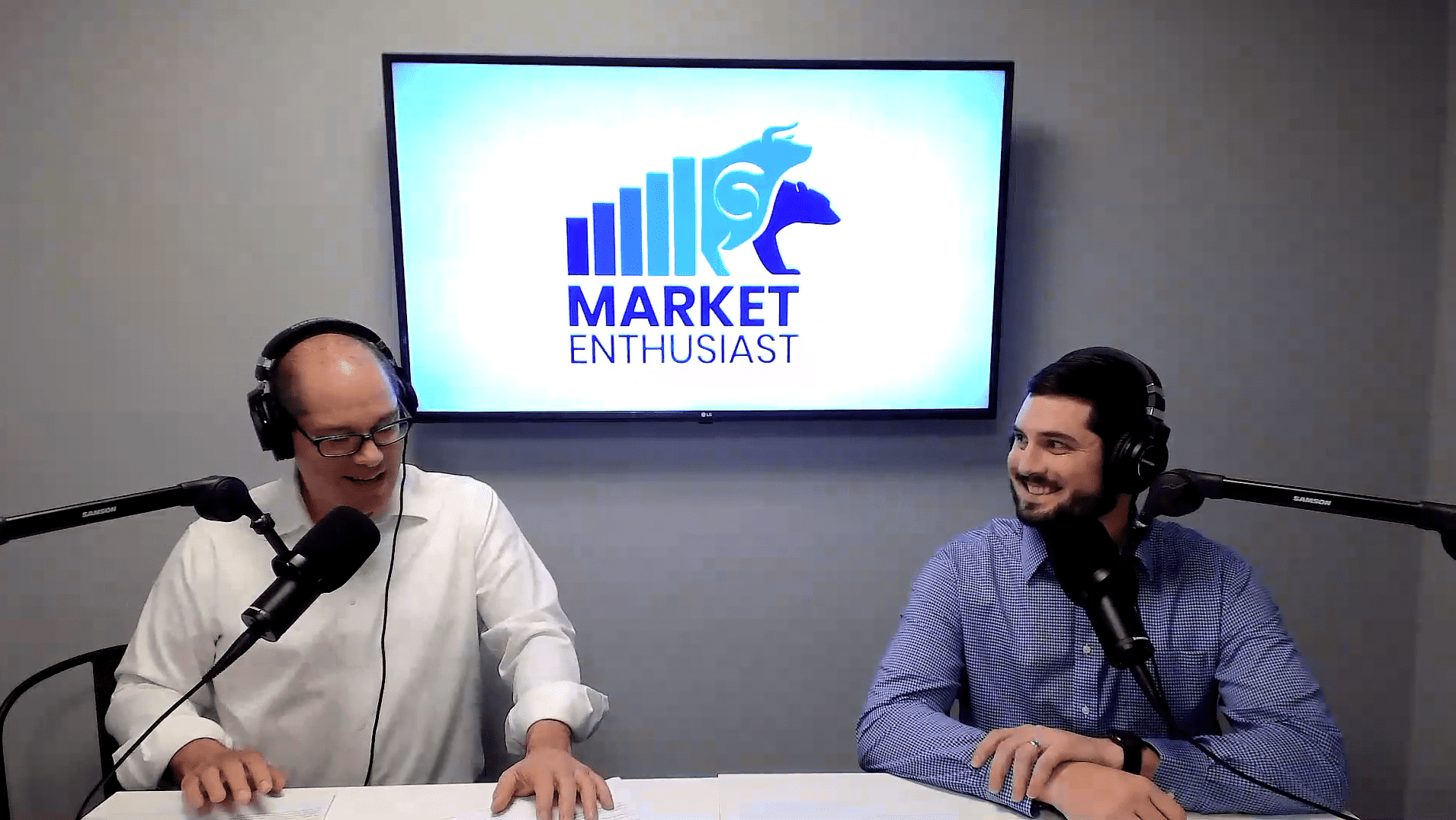 Chris Needs and Noah Brooks talk all things market during a recording of their podcast